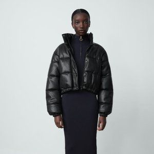 ZARA Leather Puffer